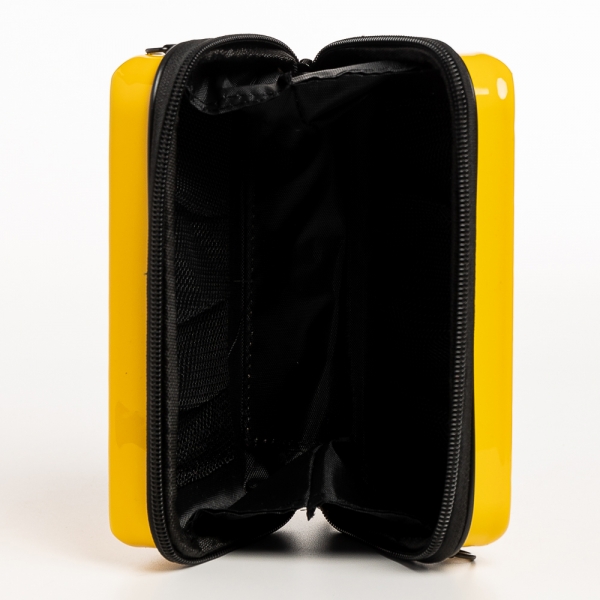 Minali sárga női kozmetikus táska, akrilból készült, 7 - Kalapod.hu