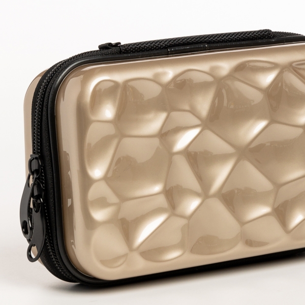 Carlota arany női kozmetikus táska, akrilból készült, 4 - Kalapod.hu