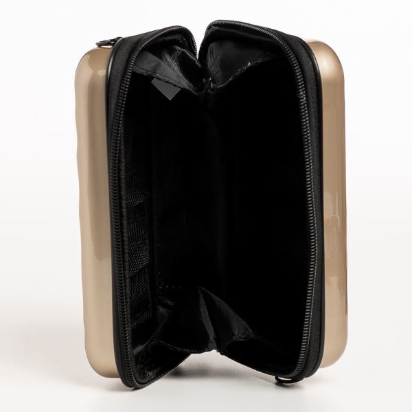 Carlota arany női kozmetikus táska, akrilból készült, 7 - Kalapod.hu