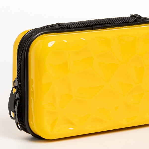 Carlota sárga női kozmetikus táska, akrilból készült, 4 - Kalapod.hu