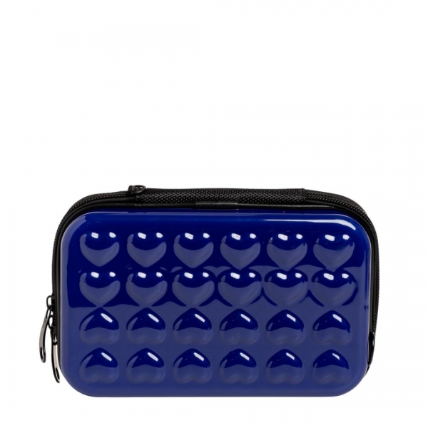Santina kék női kozmetikus táska, akrilból készült, 2 - Kalapod.hu