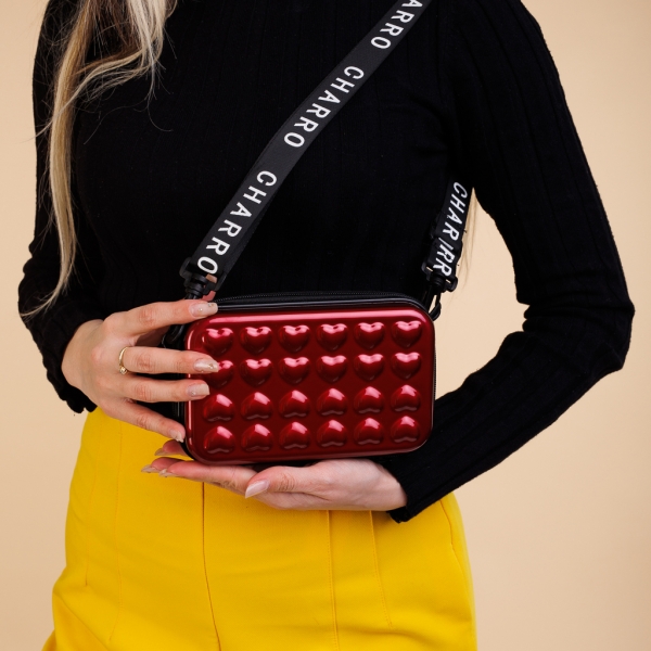 Santina bordó női kozmetikus táska, akrilból készült - Kalapod.hu