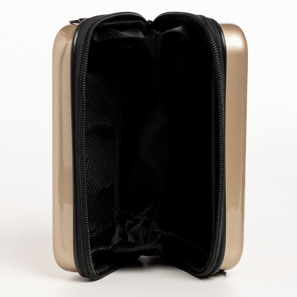 Santina arany női kozmetikus táska, akrilból készült, 7 - Kalapod.hu