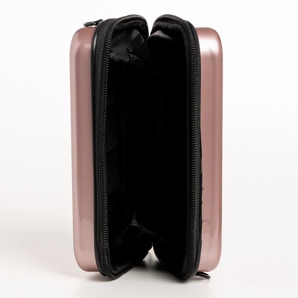 Santina rózsaszín női kozmetikus táska, akrilból készült, 7 - Kalapod.hu