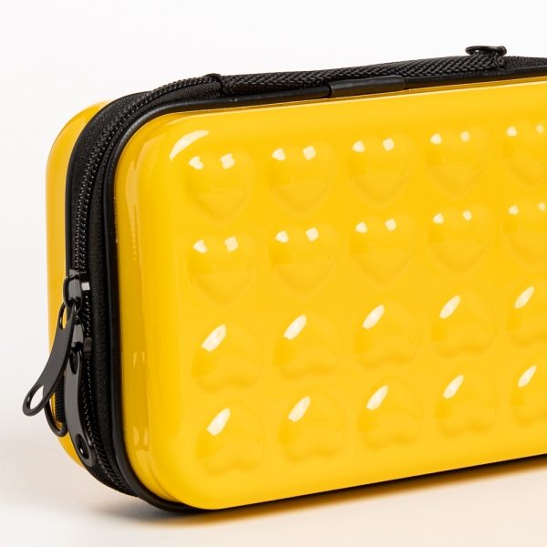 Santina sárga női kozmetikus táska, akrilból készült, 4 - Kalapod.hu