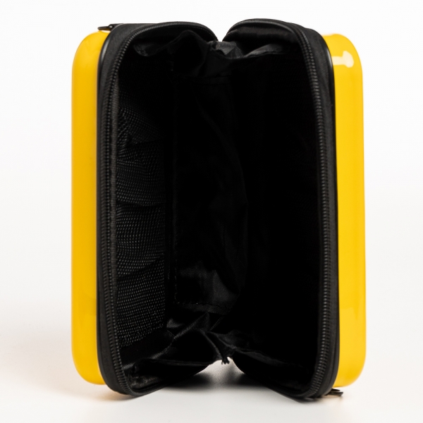 Santina sárga női kozmetikus táska, akrilból készült, 7 - Kalapod.hu