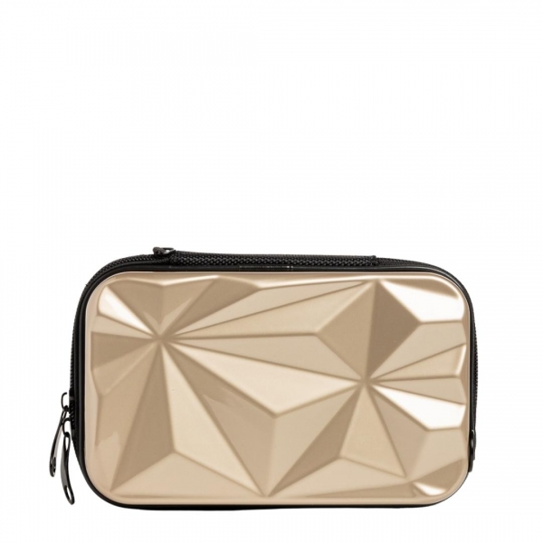 Mirta arany női kozmetikus táska, akrilból készült, 2 - Kalapod.hu