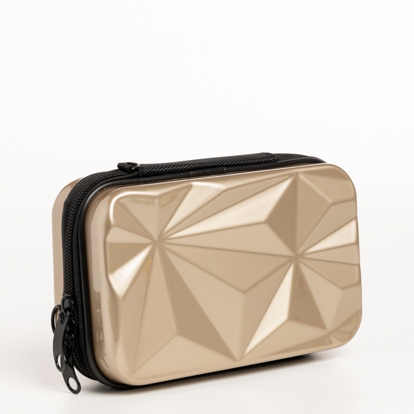 Mirta arany női kozmetikus táska, akrilból készült, 3 - Kalapod.hu
