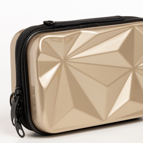 Mirta arany női kozmetikus táska, akrilból készült, 4 - Kalapod.hu