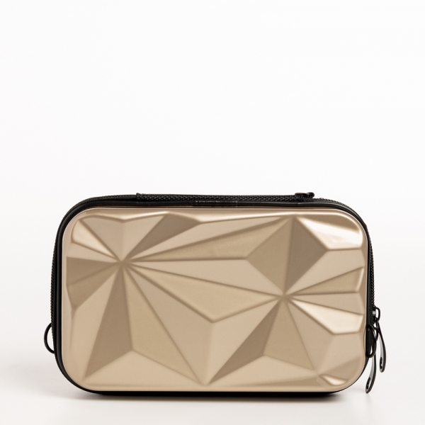 Mirta arany női kozmetikus táska, akrilból készült, 5 - Kalapod.hu