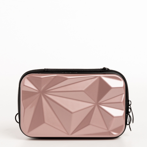 Mirta rózsaszín női kozmetikus táska, akrilból készült, 5 - Kalapod.hu