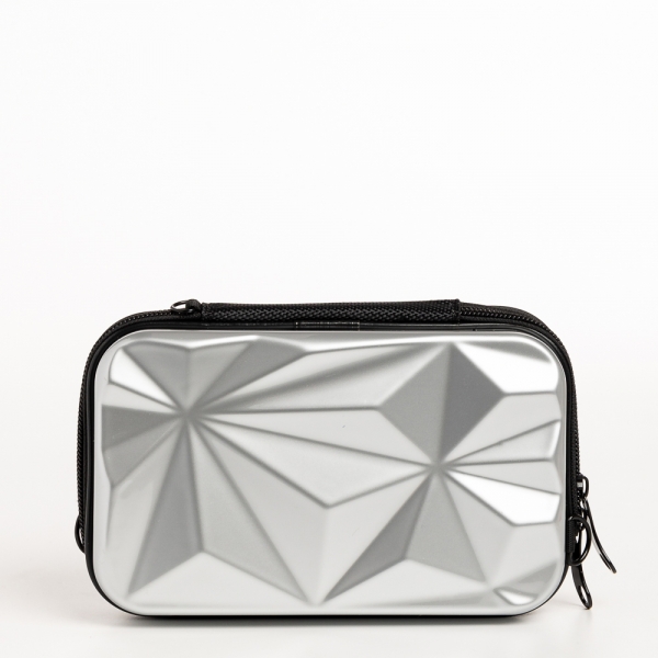 Mirta ezüst női kozmetikus táska, akrilból készült, 5 - Kalapod.hu