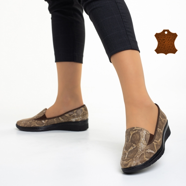 Liora bézs női cipő, valódi bőrből készült - Kalapod.hu