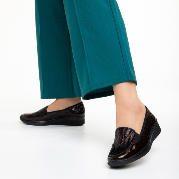 Liora barna női cipő, valódi bőrből készült, 3 - Kalapod.hu