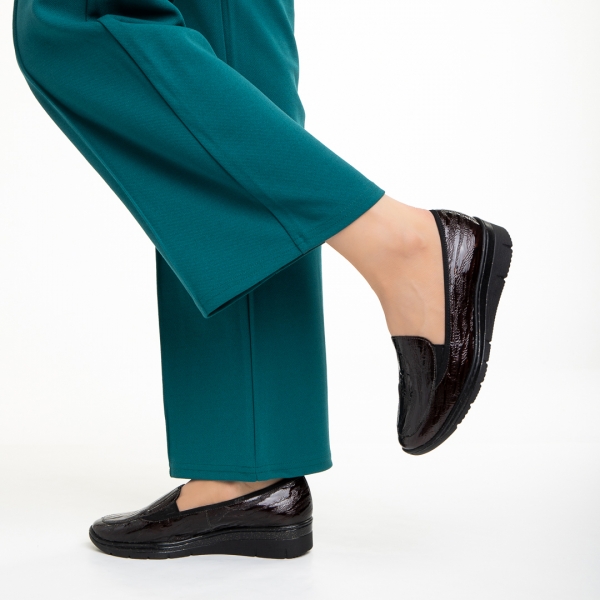 Liora barna női cipő, valódi bőrből készült, 4 - Kalapod.hu