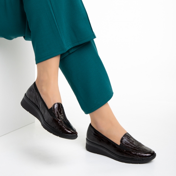 Liora barna női cipő, valódi bőrből készült, 6 - Kalapod.hu
