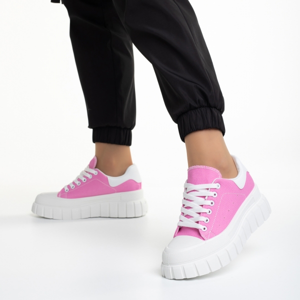 Abon rózsaszín női tornacipő, textil anyagból készült - Kalapod.hu
