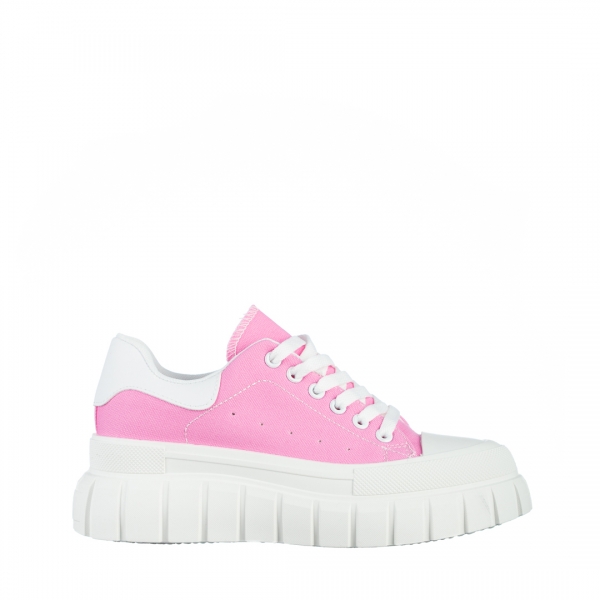 Abon rózsaszín női tornacipő, textil anyagból készült, 2 - Kalapod.hu