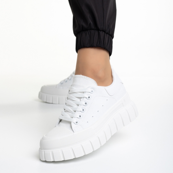 Abon fehér női tornacipő, textil anyagból készült - Kalapod.hu