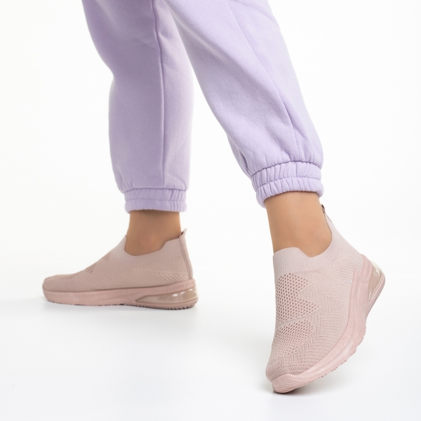 Rachyl rózsaszín női sportcipő, textil anyagból készült, 5 - Kalapod.hu