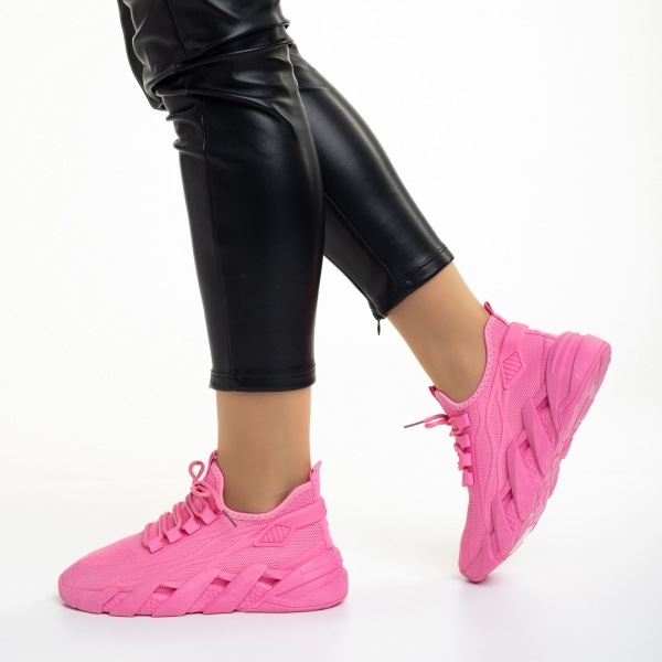 Leanna fukszia női sportcipő, textil anyagból készült, 3 - Kalapod.hu