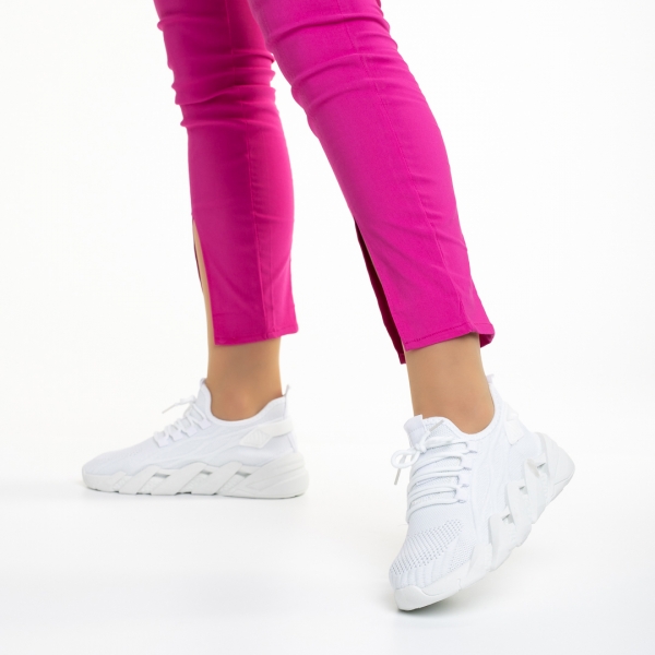 Leanna fehér női sportcipő, textil anyagból készült, 3 - Kalapod.hu