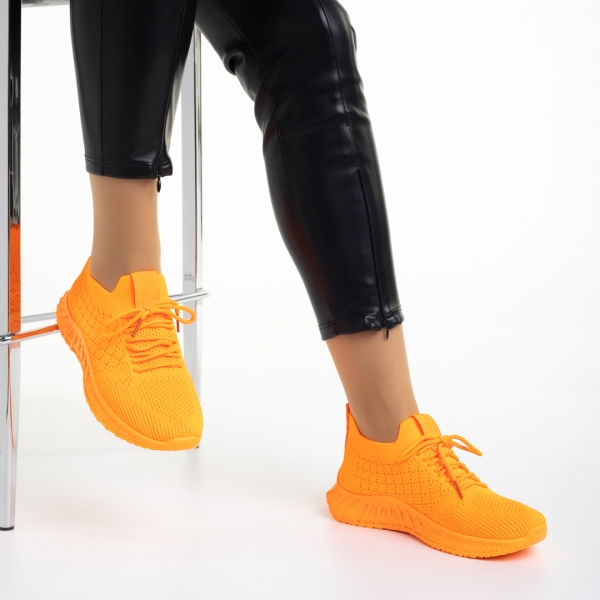 Kassidy narancssárga női sportcipő, textil anyagból készült - Kalapod.hu