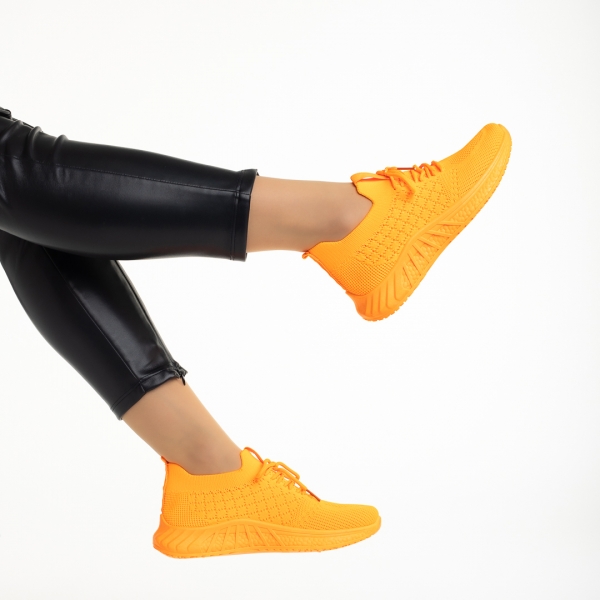 Kassidy narancssárga női sportcipő, textil anyagból készült, 6 - Kalapod.hu