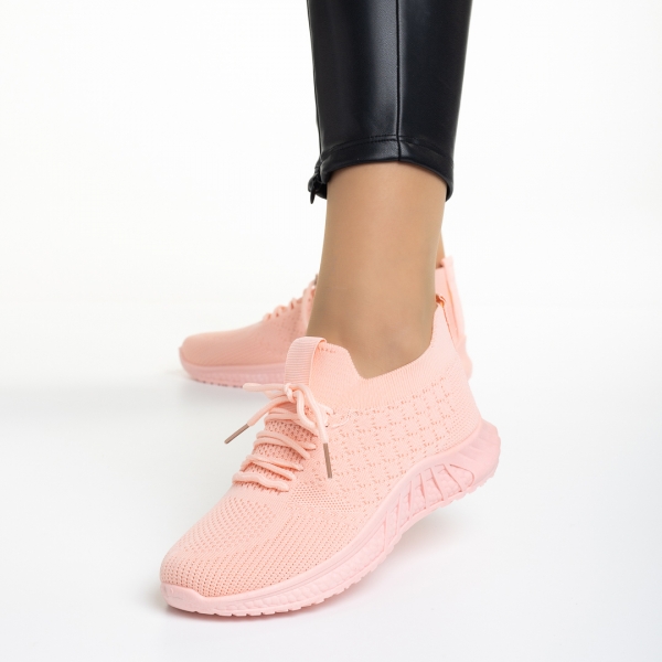 Kassidy világos rózsaszín női sportcipő, textil anyagból készült, 3 - Kalapod.hu