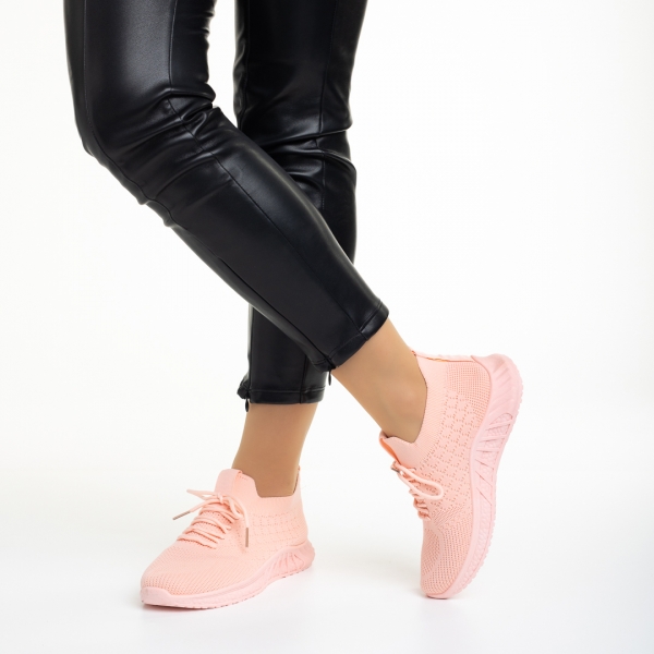 Kassidy világos rózsaszín női sportcipő, textil anyagból készült, 5 - Kalapod.hu