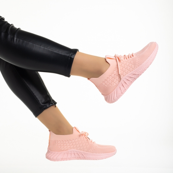 Kassidy világos rózsaszín női sportcipő, textil anyagból készült, 6 - Kalapod.hu
