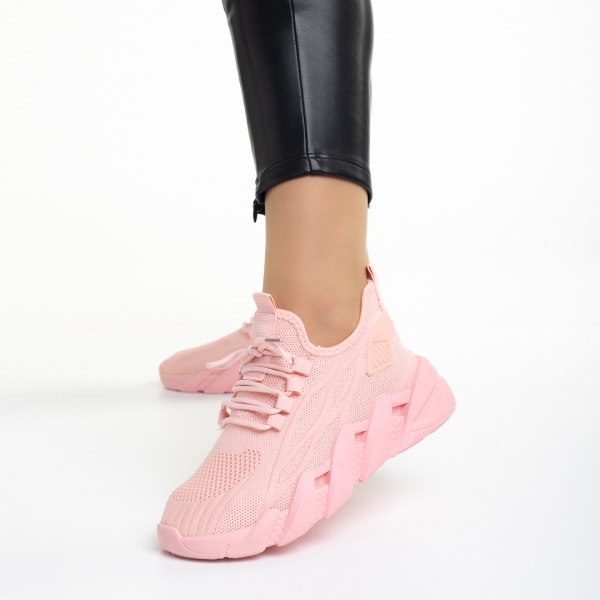 Leanna rózsaszín női sportcipő, textil anyagból készült, 3 - Kalapod.hu