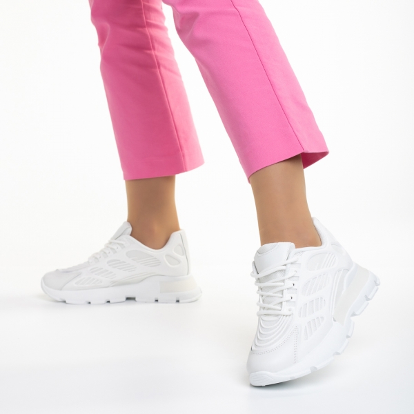 Wera fehér női sportcipő, textil anyagból készült, 5 - Kalapod.hu