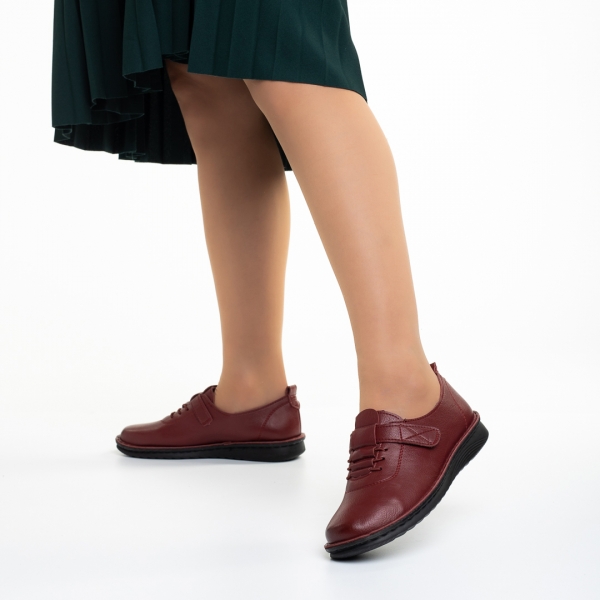 Asmara bordó női cipő, műbőrből készült, 3 - Kalapod.hu