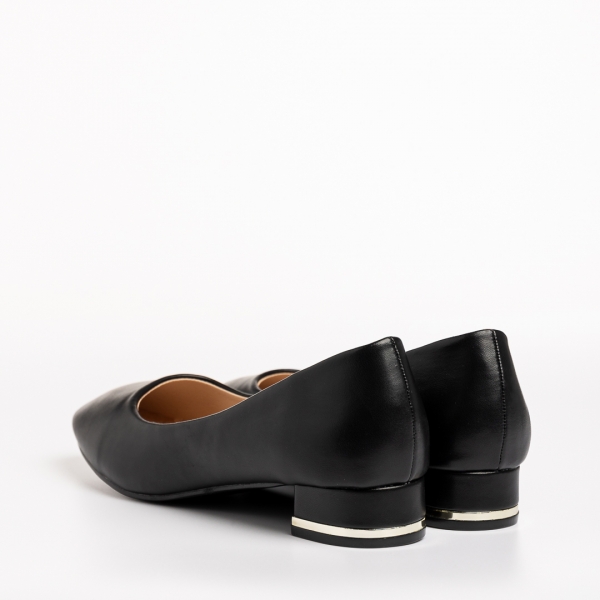 Bernarda fekete női cipő, műbőrből készült, 4 - Kalapod.hu