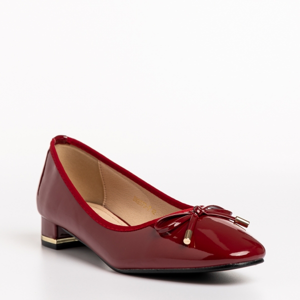 Braidy piros női cipő, lakkozott műbőrből készült - Kalapod.hu