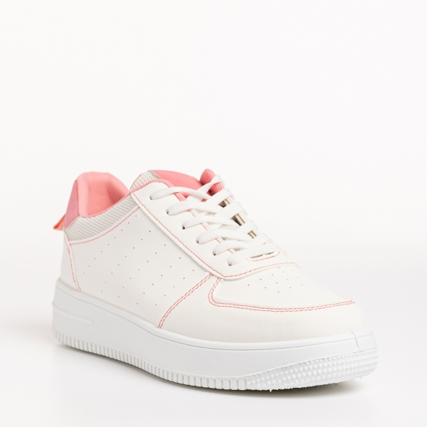 Amista fehér és rózsaszín női sportcipő, műbőrből készült, 3 - Kalapod.hu