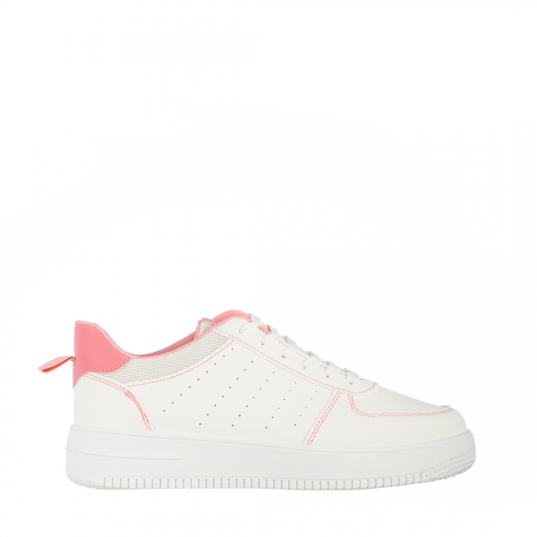 Amista fehér és rózsaszín női sportcipő, műbőrből készült, 2 - Kalapod.hu