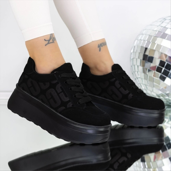 Erana fekete női sportcipő textil anyagból - Kalapod.hu