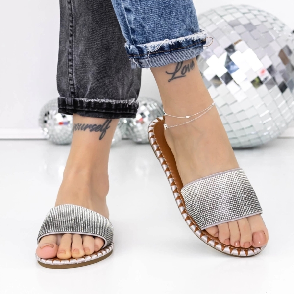 Tylar szürke női papucs textil anyagból - Kalapod.hu