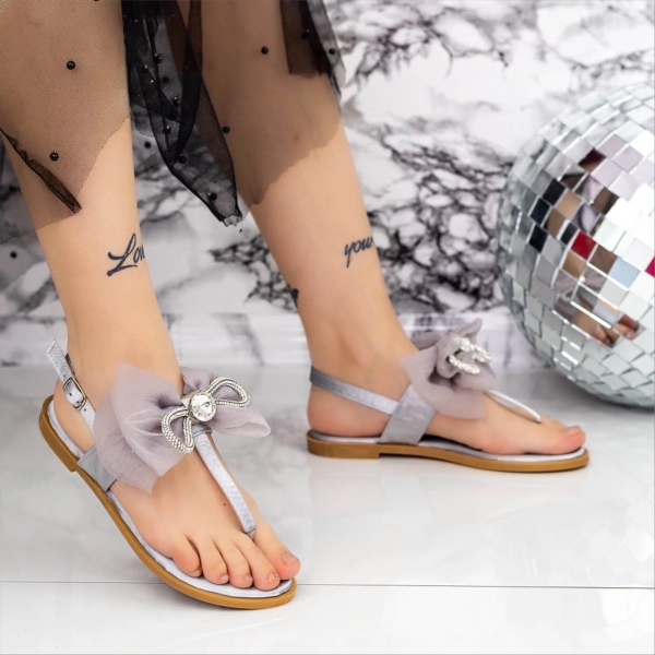 Makara szürke női szandál textil anyagból - Kalapod.hu