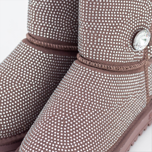 Antara lila női csizma textil anyagból, 5 - Kalapod.hu