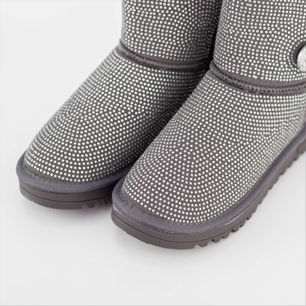 Antara szürke női csizma textil anyagból, 6 - Kalapod.hu