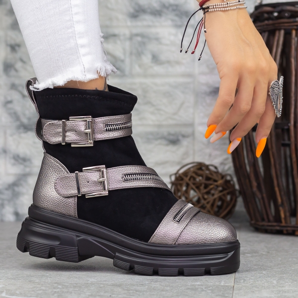 Női bakancs Gretchen Guncolor-Fekete, 3 - Kalapod.hu