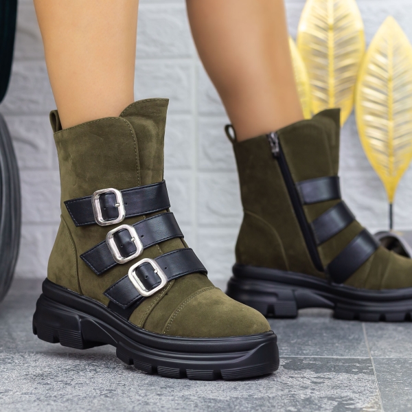 Női bakancs Gabbie Olivazöld-Fekete - Kalapod.hu