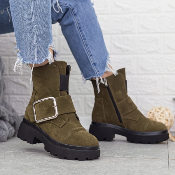 Női platform bakancs Rudie Olivazöld-Fekete - Kalapod.hu