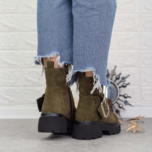 Női platform bakancs Rudie Olivazöld-Fekete, 5 - Kalapod.hu