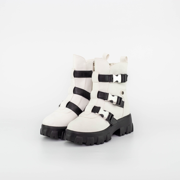 Puha női csizma Tameka Fehér-Fekete - Kalapod.hu