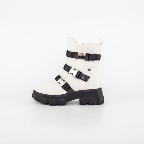 Puha női csizma Tameka Fehér-Fekete, 3 - Kalapod.hu