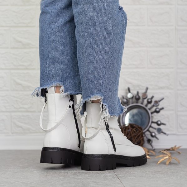 Női bakancs Gisella Fehér-Fekete, 5 - Kalapod.hu